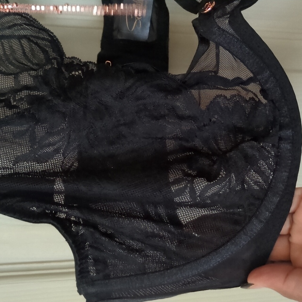 NWT Curvy Kate Scantelly 38i Black Unveiled Deep Plunge Bra - Picture 2 of 6